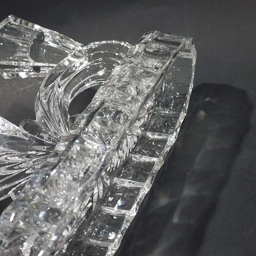 ‎Bohemia Czech Crystal 3 Candle Holder Candlabra